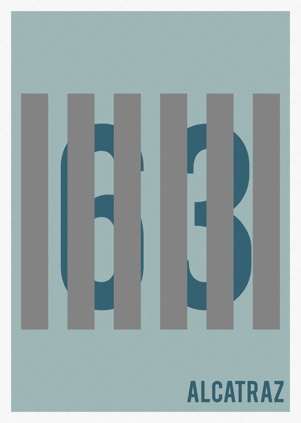 Pôsteres minimalistas de séries de TV • Alcatraz