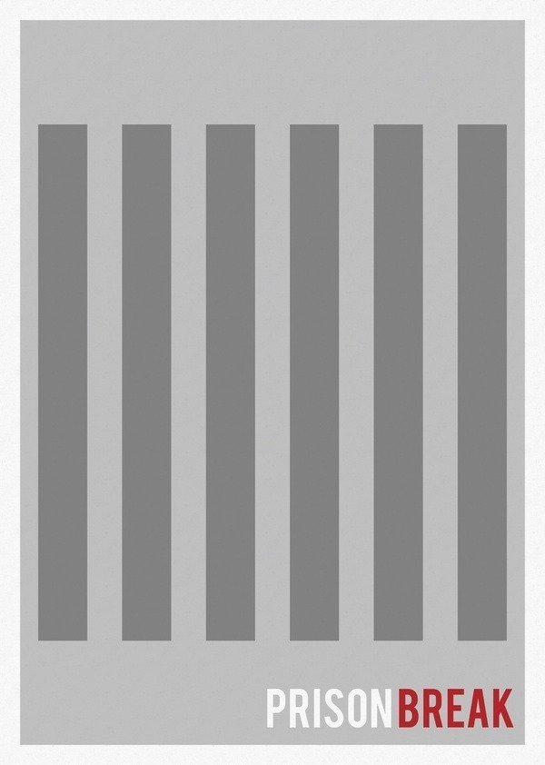 Pôsteres minimalistas de séries de TV • Prison Break