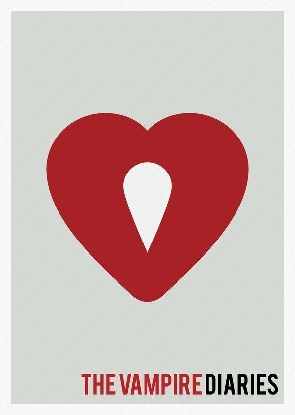 Pôsteres minimalistas de séries de TV • The Vampire Diaries