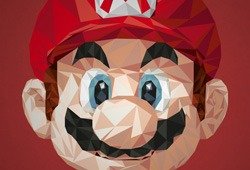 Personagens de vídeo-game feitos com formas triangulares • Video Games Faces thumb