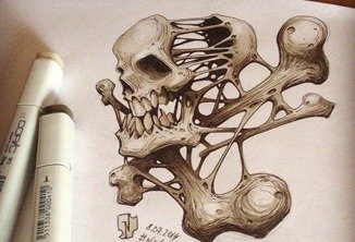 Incríveis ilustrações esqueléticas de Andrey Pridybaylo • Andrey Pridybaylo thumb