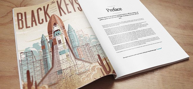 Mockup de revista aberta