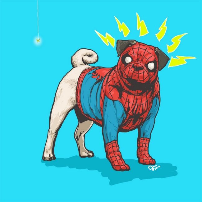 Personagens da Marvel em versão canina, por Josh Lynch • personagens da marvel versao canina josh lynch 3