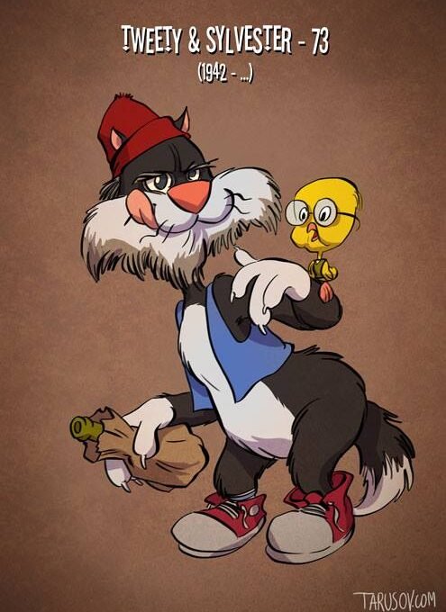 Ilustrações mostram personagens de desenho animado na terceira idade • ilustracoes mostram personagens de desenho animado na terceira idade 4