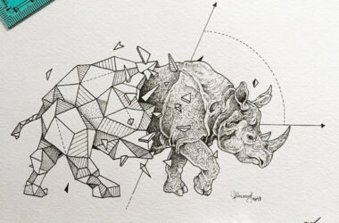 Animais e geometria nas ilustrações de Kerby Rosanes • animais e geometria nas ilustracoes de kerby rosanes