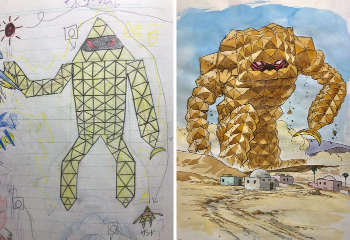 Quando um ilustrador decide transformar os desenhos dos filhos em personagens de anime • ilustrador decide transformar os desenhos dos filhos em personagens de anime 3 1