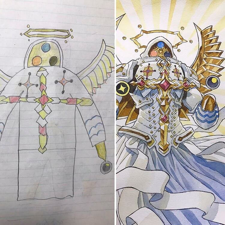 Quando um ilustrador decide transformar os desenhos dos filhos em personagens de anime • ilustrador decide transformar os desenhos dos filhos em personagens de anime 3 2