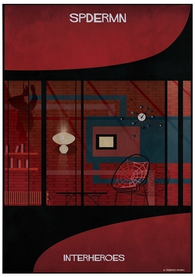 O interior da casa dos super-heróis na imaginação do arquiteto e ilustrador Federico Babina • interior da casa dos super herois na imaginacao do arquiteto e ilustrador federico babina 2