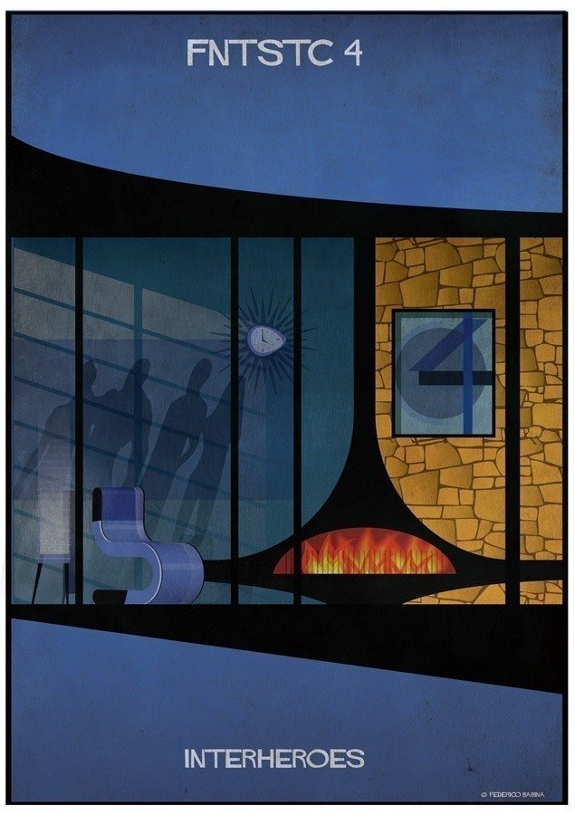 O interior da casa dos super-heróis na imaginação do arquiteto e ilustrador Federico Babina • interior da casa dos super herois na imaginacao do arquiteto e ilustrador federico babina 4