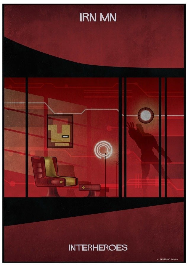 O interior da casa dos super-heróis na imaginação do arquiteto e ilustrador Federico Babina • interior da casa dos super herois na imaginacao do arquiteto e ilustrador federico babina 8