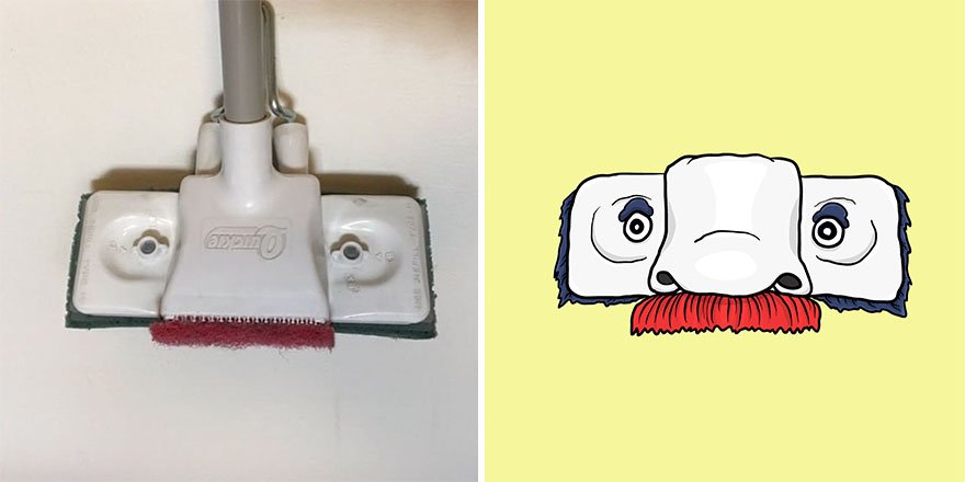 Ele enxerga rostos em tudo - e cria ilustrações sobre isso • ele enxerga rostos em tudo e cria ilustracoes sobre isso 2 1