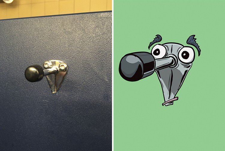 Ele enxerga rostos em tudo - e cria ilustrações sobre isso • ele enxerga rostos em tudo e cria ilustracoes sobre isso 5