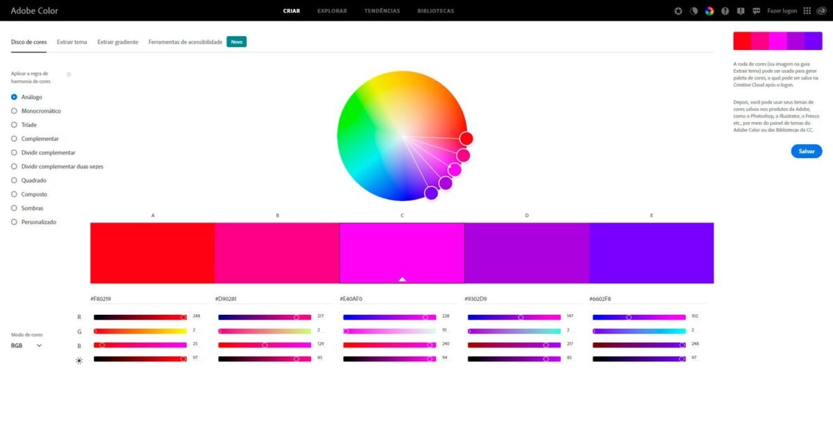 Criando paletas de cores a partir de imagens com Adobe Color • Designerd