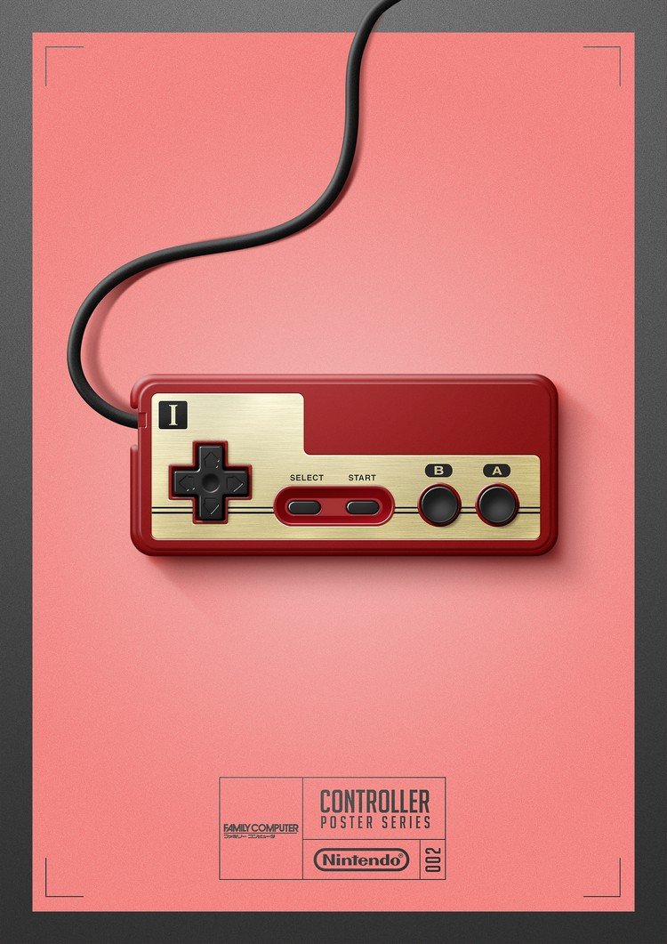 Ilustrador cria pôsteres homenageando antigos controles de video-games • ilustrador cria posteres homenageando antigos controles de video games 2