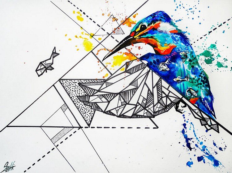 Pássaros, natureza e geometria nas ilustrações de Vivien Szaniszlo • passaros natureza e geometria nas ilustracoes de vivien szaniszlo 2