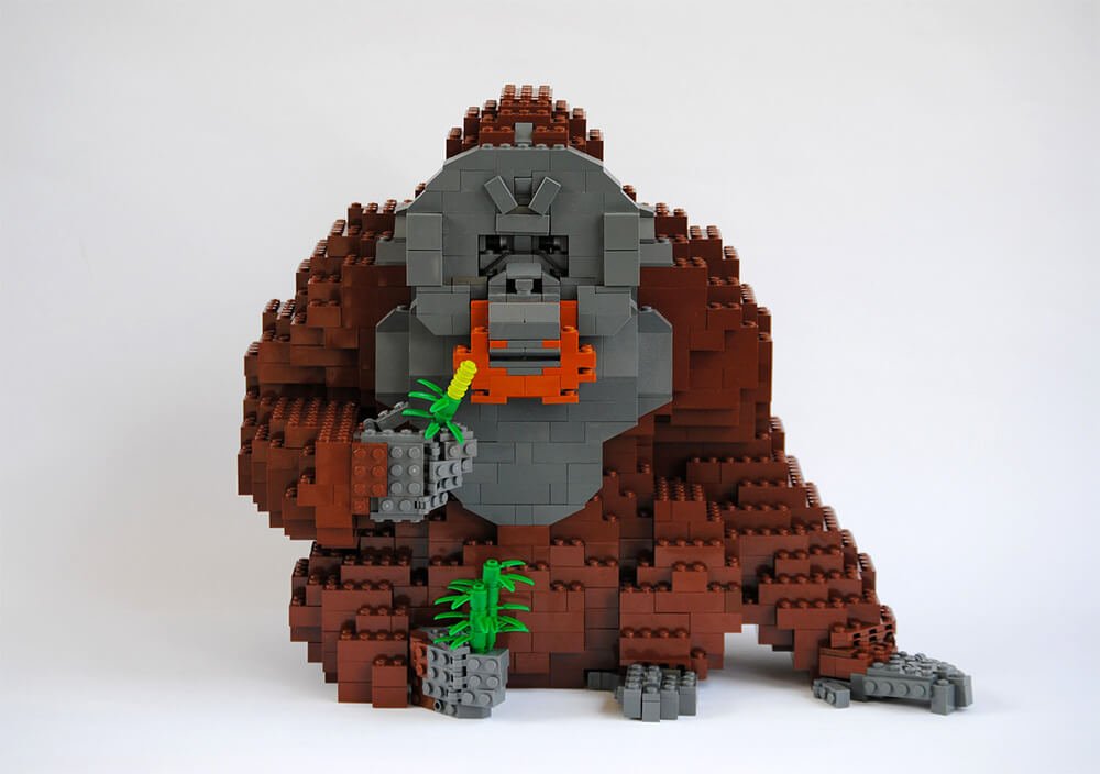 Ele cria belos animais com peças de LEGO • ele cria belos animais com lego 8