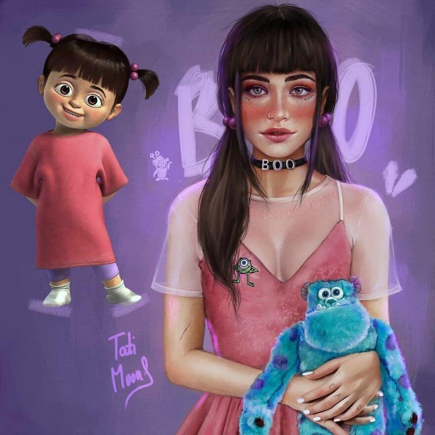 Personagens conhecidas ganham uma nova roupagem nas mãos dessa ilustradora • ela redesenha personagens conhecidas em seu proprio estilo e o resultado e incrivel 11