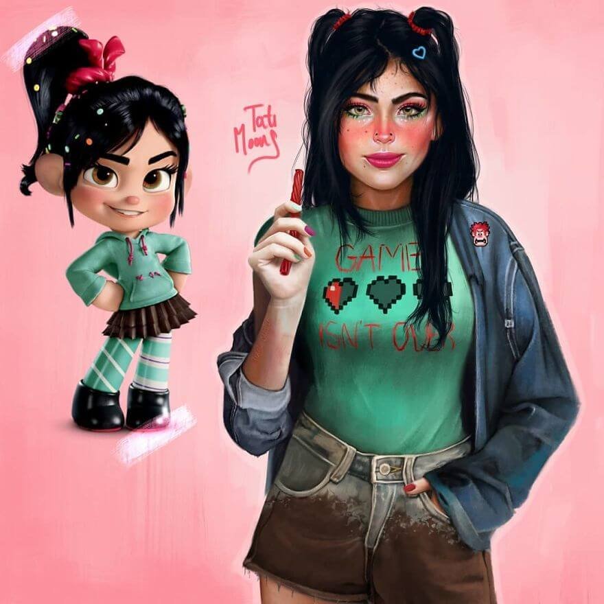 Personagens conhecidas ganham uma nova roupagem nas mãos dessa ilustradora • ela redesenha personagens conhecidas em seu proprio estilo e o resultado e incrivel 14