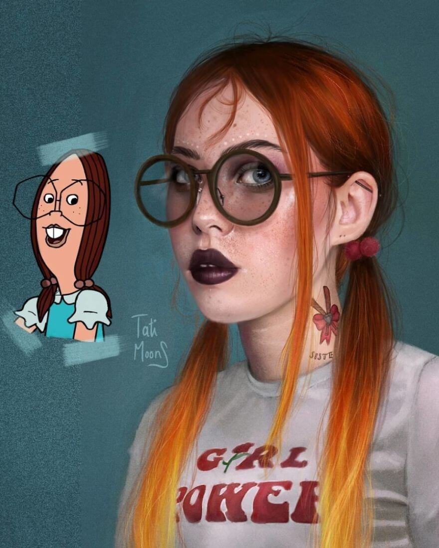 Personagens conhecidas ganham uma nova roupagem nas mãos dessa ilustradora • ela redesenha personagens conhecidas em seu proprio estilo e o resultado e incrivel 16