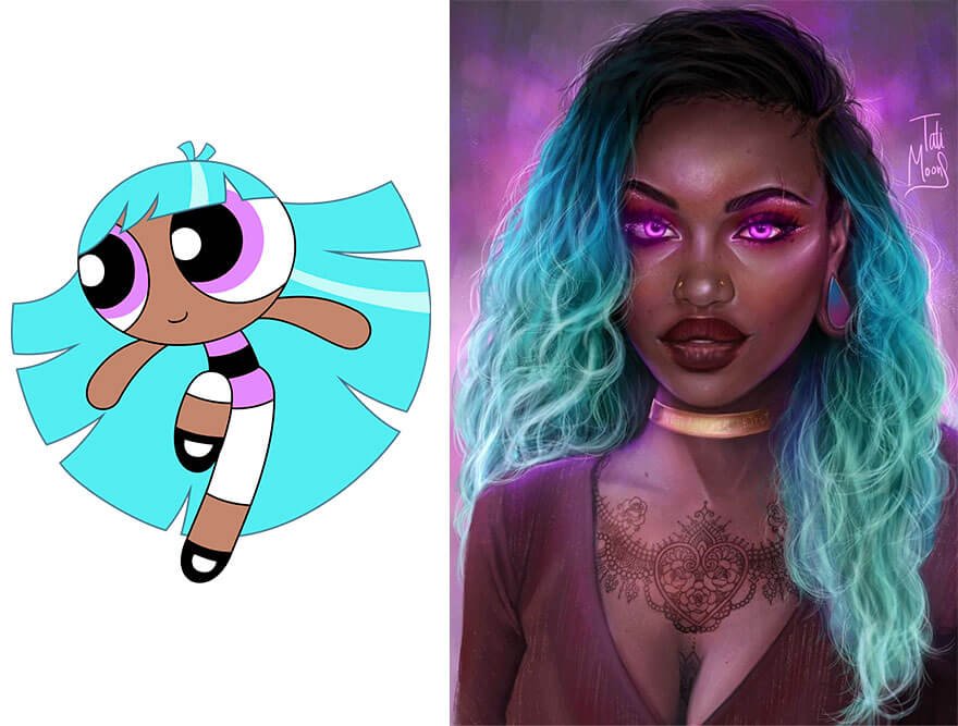 Personagens conhecidas ganham uma nova roupagem nas mãos dessa ilustradora • ela redesenha personagens conhecidas em seu proprio estilo e o resultado e incrivel 7