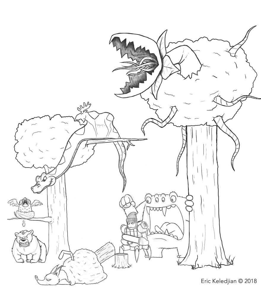 Ele acrescentou um personagem por dia em sua ilustração ao longo de 19 dias. Confira o divertido progresso. • 8