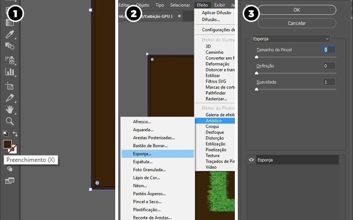 Como criar um efeito de grama para textos no Illustrator • grama15