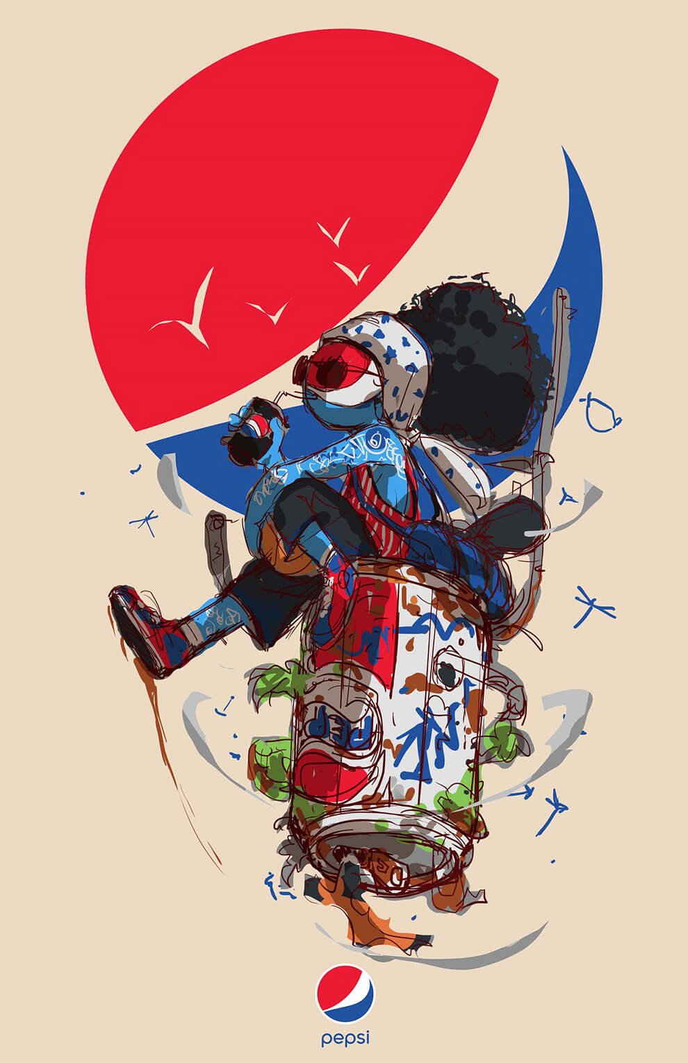 Marcas famosas personificadas nas ilustrações de Esoj Luna • marcas famosas personificadas ilustracoes esoj luna 11