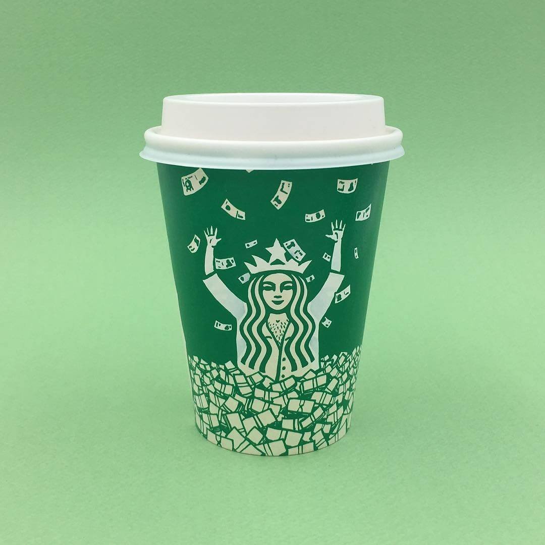 A divertida arte com copos da Starbucks, por Soo Min Kim • arte com copos da starbucks soo min kim 12