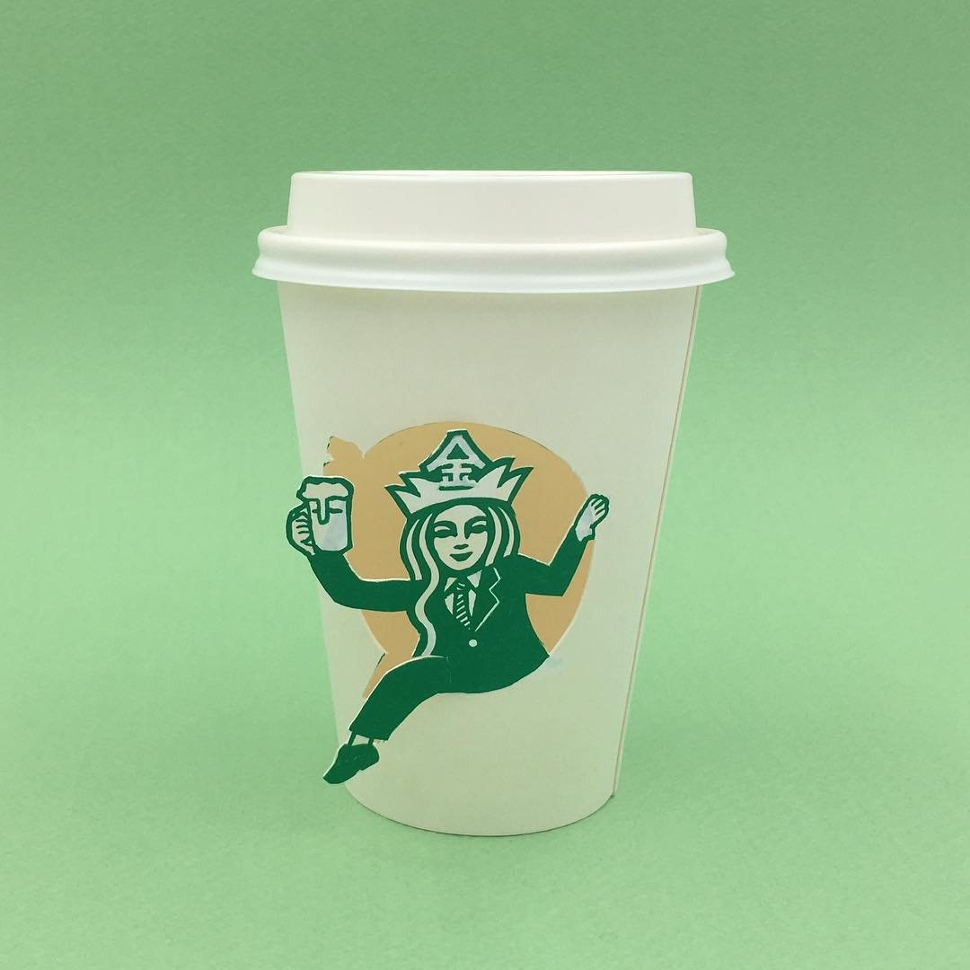 A divertida arte com copos da Starbucks, por Soo Min Kim • arte com copos da starbucks soo min kim 14