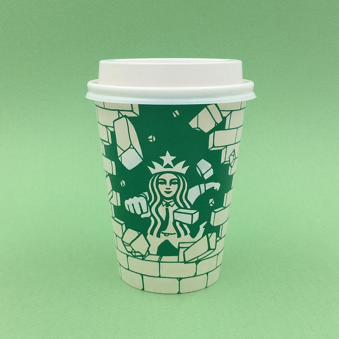A divertida arte com copos da Starbucks, por Soo Min Kim • arte com copos da starbucks soo min kim 15