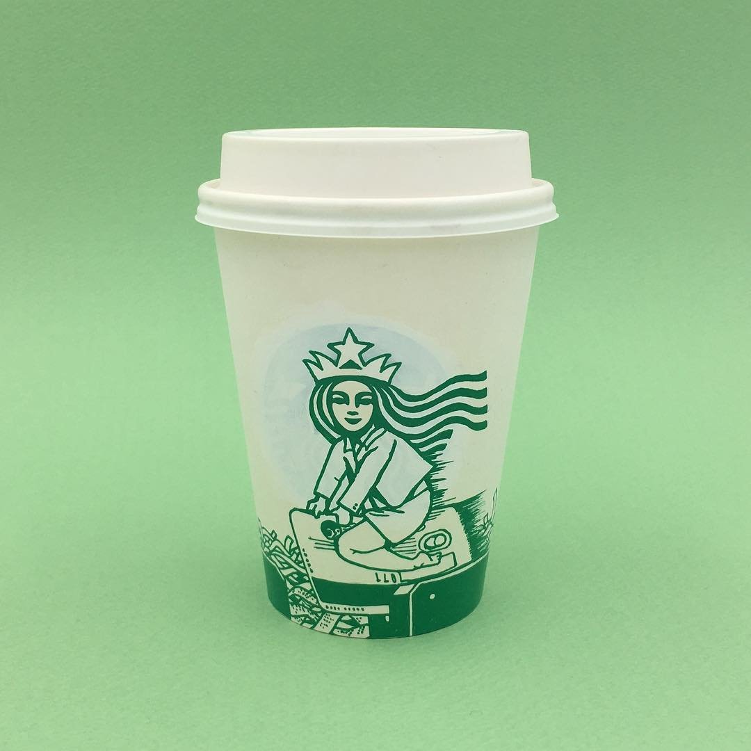 A divertida arte com copos da Starbucks, por Soo Min Kim • arte com copos da starbucks soo min kim 16