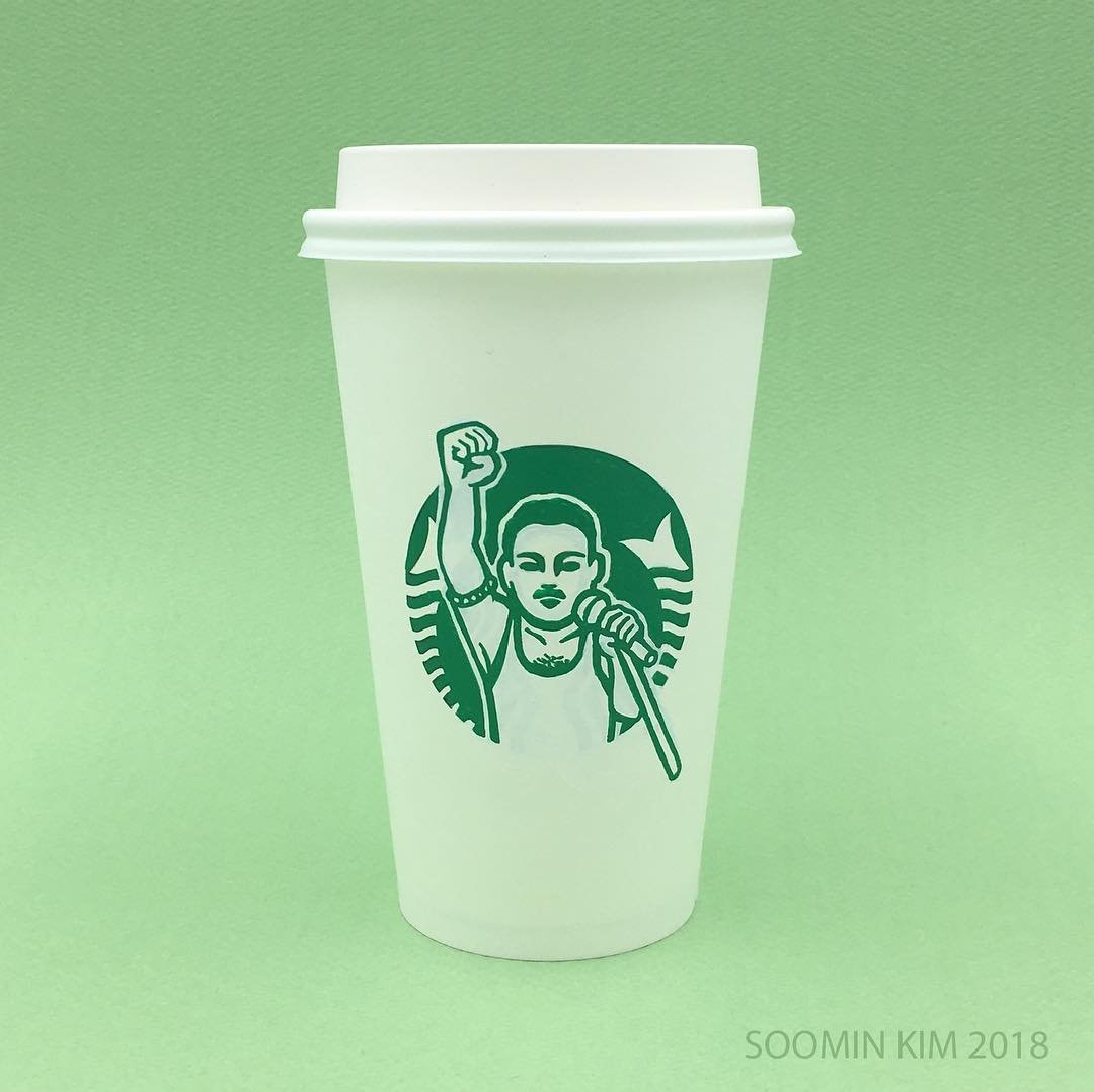 A divertida arte com copos da Starbucks, por Soo Min Kim • arte com copos da starbucks soo min kim 20