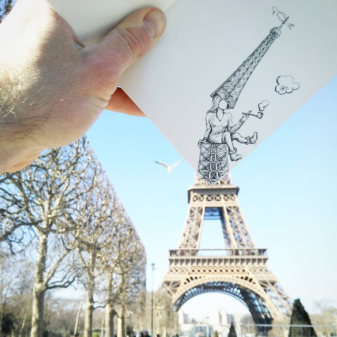 Esse artista cria ilustrações que interagem com o ambiente em sua volta • esse artista cria ilustracoes que interagem com o ambiente em sua volta 6