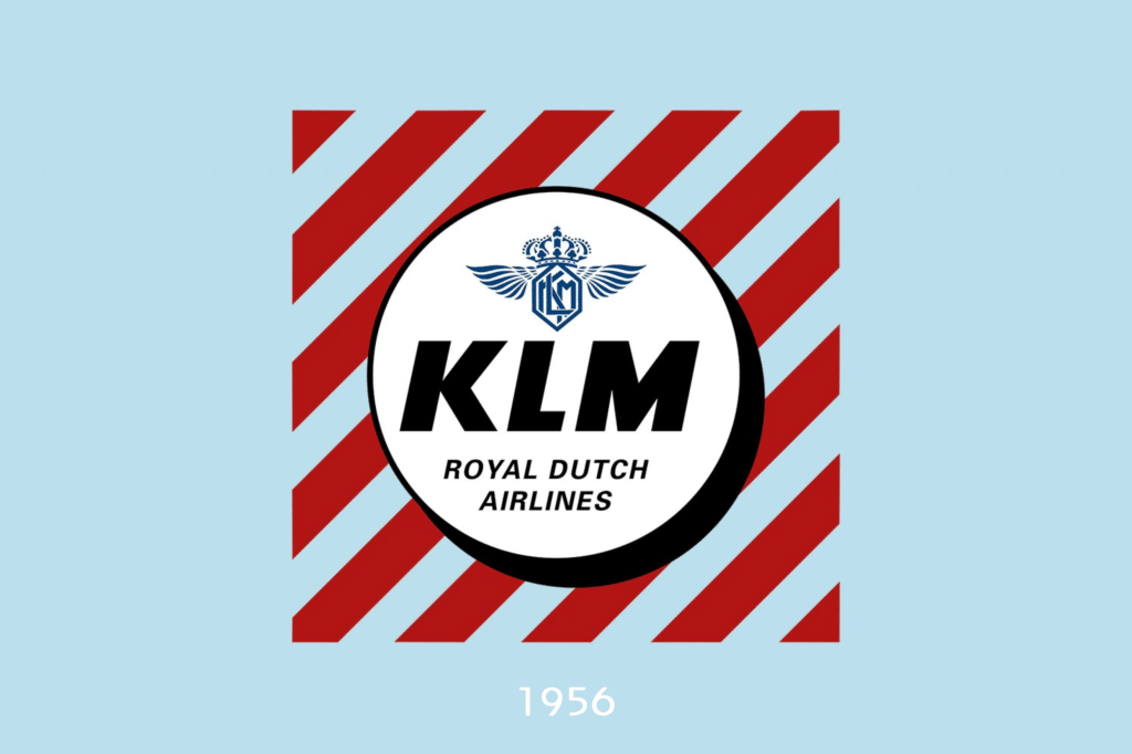 Em comemoração aos seus 100 anos, a KLM nos contou a história de seus logotipos • 1956