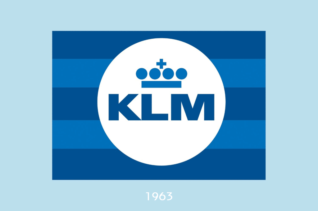 Em comemoração aos seus 100 anos, a KLM nos contou a história de seus logotipos • 1963