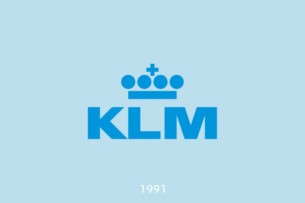 Em comemoração aos seus 100 anos, a KLM nos contou a história de seus logotipos • 1991