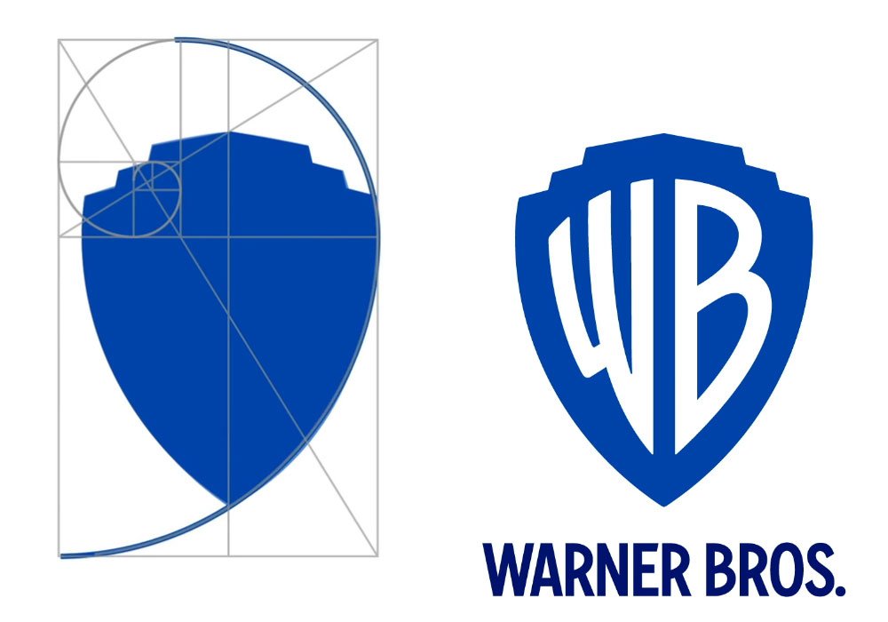 Warner Bros. apresenta seu novo logotipo • warner bros proporcao aurea