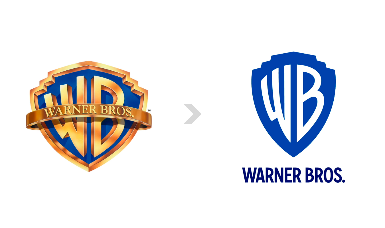 Warner Bros. apresenta seu novo logotipo • warner novo logotipo