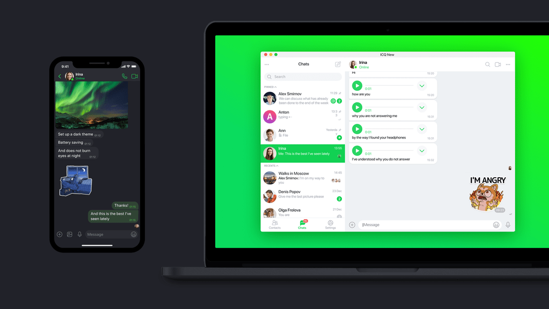 ICQ ressurge com novo aplicativo e identidade visual remodelada • icq new interface