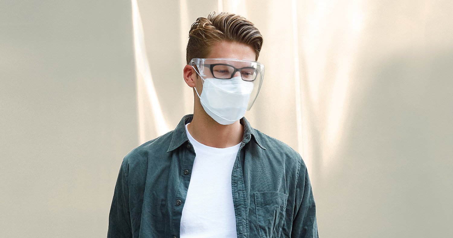 Blocc: uma mistura de escudo facial e óculos, projetado pelo designer Henry Kwak • blocc escudo facial e oculos 2