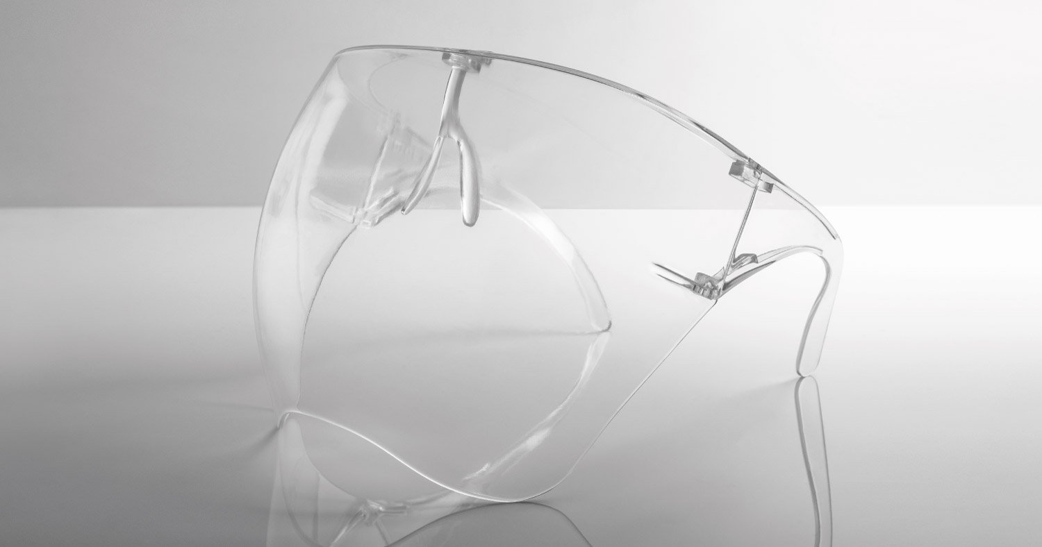 Blocc: uma mistura de escudo facial e óculos, projetado pelo designer Henry Kwak • blocc escudo facial e oculos 3