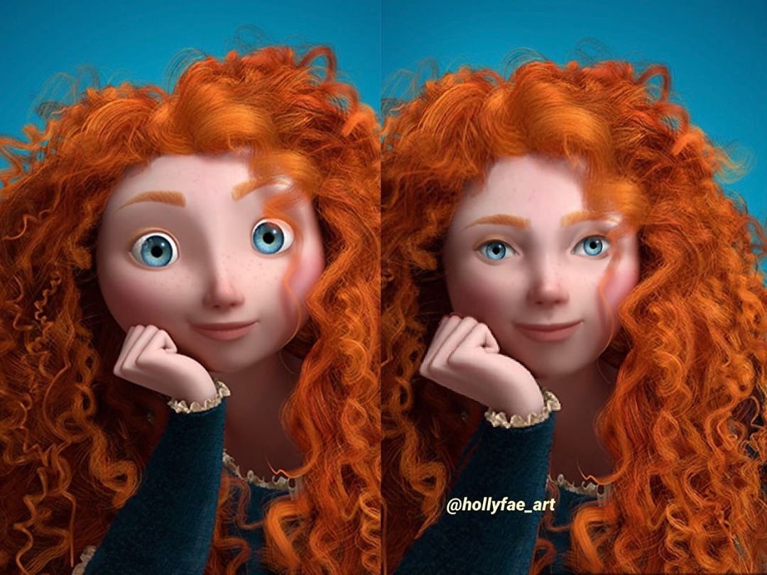 Essa artista redesenhou alguns personagens da Disney em proporções mais realistas • princesas da disney em proporcoes realistas 1