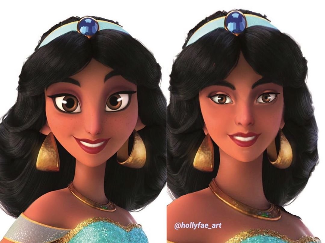 Essa artista redesenhou alguns personagens da Disney em proporções mais realistas • princesas da disney em proporcoes realistas 2