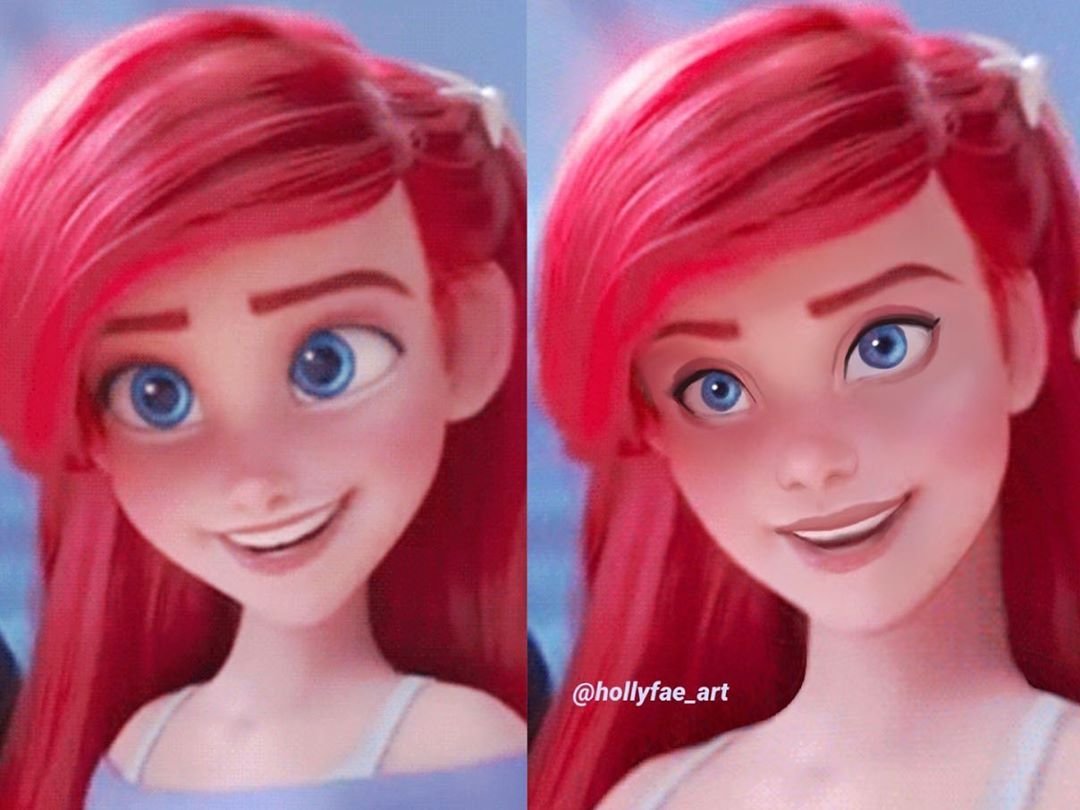Essa artista redesenhou alguns personagens da Disney em proporções mais realistas • princesas da disney em proporcoes realistas 8