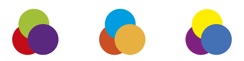 Exemplos de combinações de cores em fenda