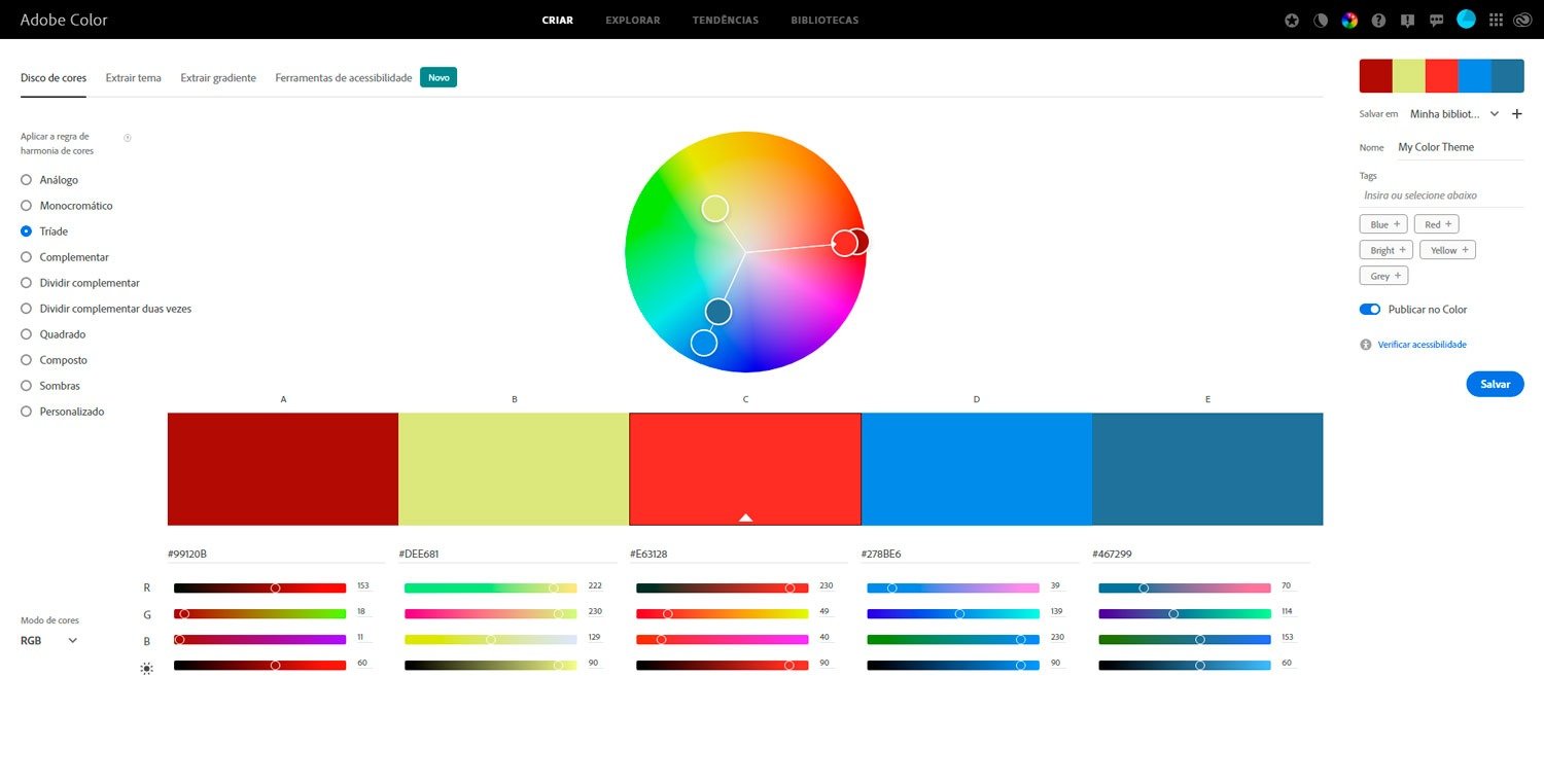 Teoria das cores - 4 sites top para gerar esquema de cores