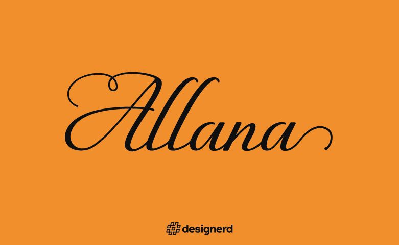 Fontes gratuitas com glifos: Fonte Allana