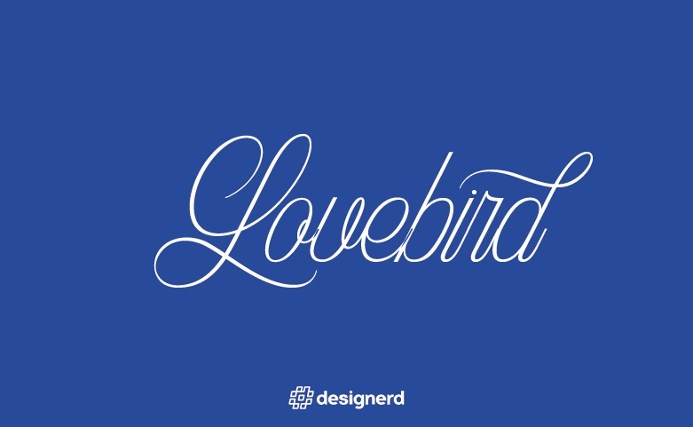 Fontes gratuitas com glifos: Fonte Lovebird