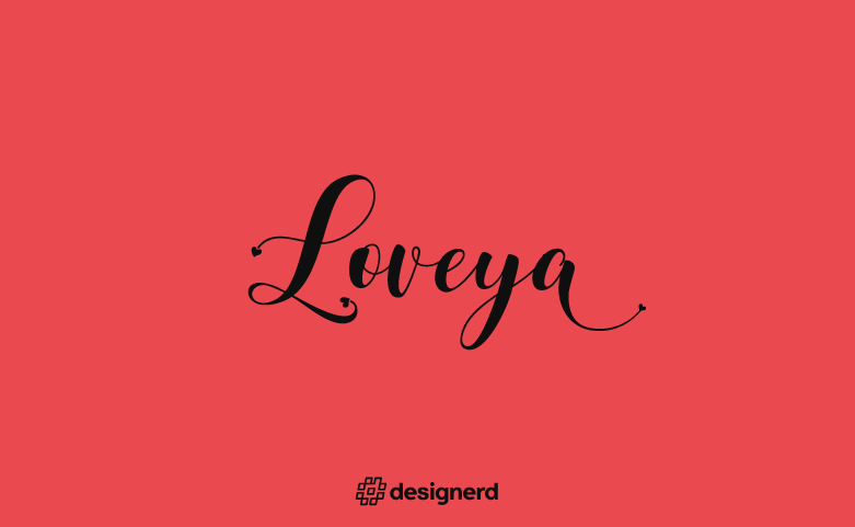 Fontes gratuitas com glifos: Fonte Loveya