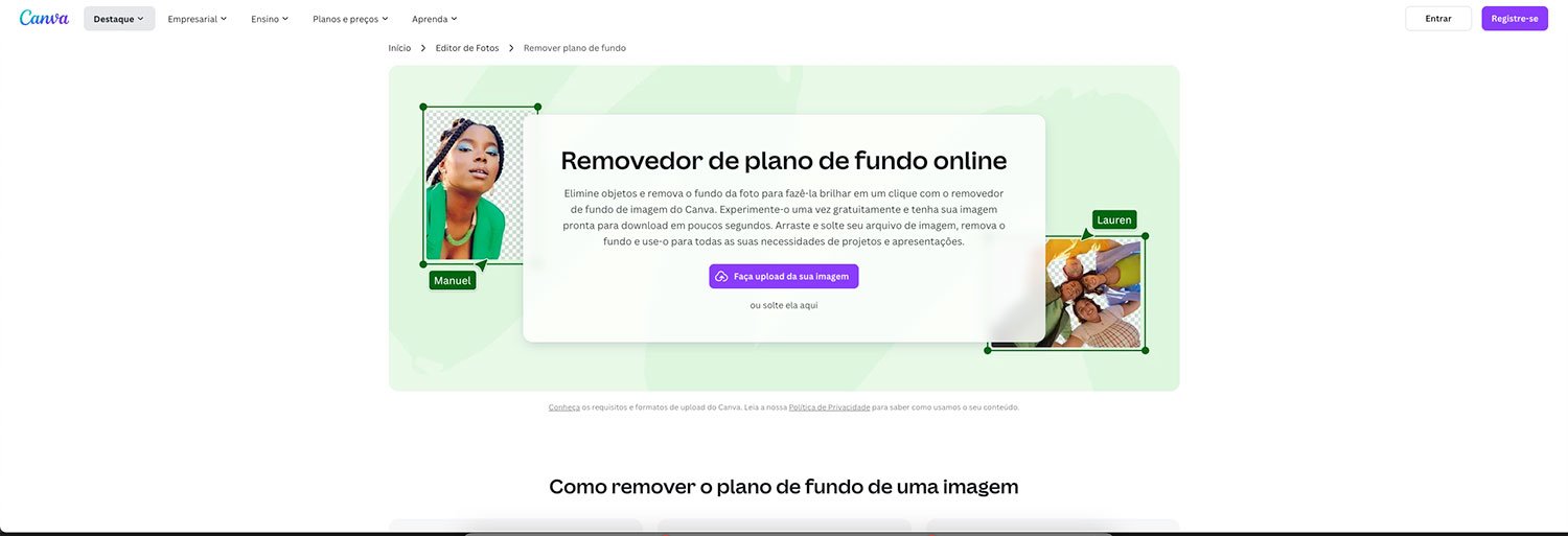 Como remover fundo de imagem online grátis e com qualidade (Guia 2025) • remover fundo imagem canva